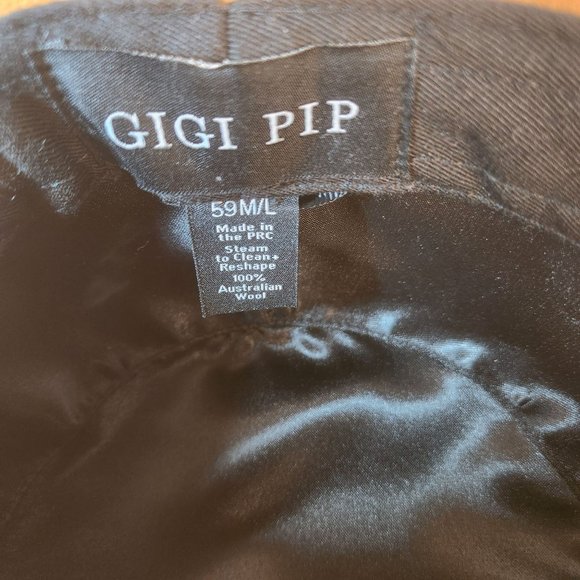 Gigi Pip Linden Boater Australian Wool Wide Brim Hat Size 59 M/L - Picture 11 of 11